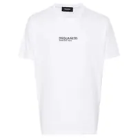 Tricouri 'Cool Fit Tee' White T-Shirt With Logo Print On The Front In Cotton Man Barbati