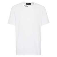 Tricouri White Crewneck T-Shirt In Cotton Man Barbati