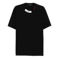 Tricouri Black Crewneck T-Shirt In Cotton Man Barbati
