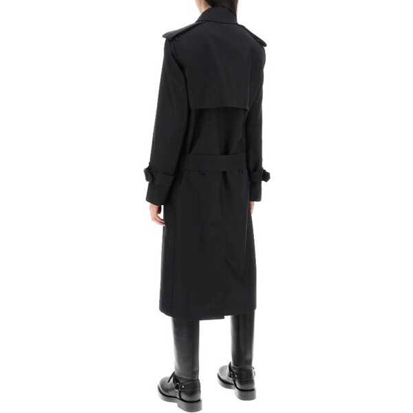 Paltoane Burberry Burberry Blend Silk Trench Coat Black Femei (BM 16505196) 3