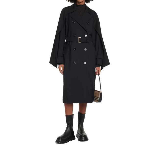 Paltoane Burberry Burberry Blend Wool Trench Coat Black Femei (BM 16505199) 2