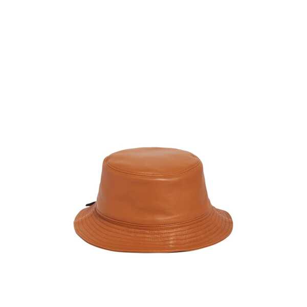 Palarii Loewe Loewe Leather Fisherman Hat Brown Barbati (BM 16505652) 2