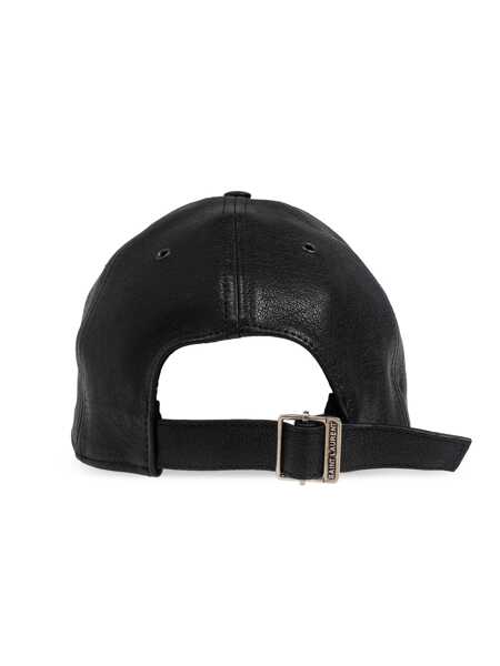 Sepci Saint Laurent Saint Laurent Cassandre Leather Cap Black Femei (BM 16505688) 3