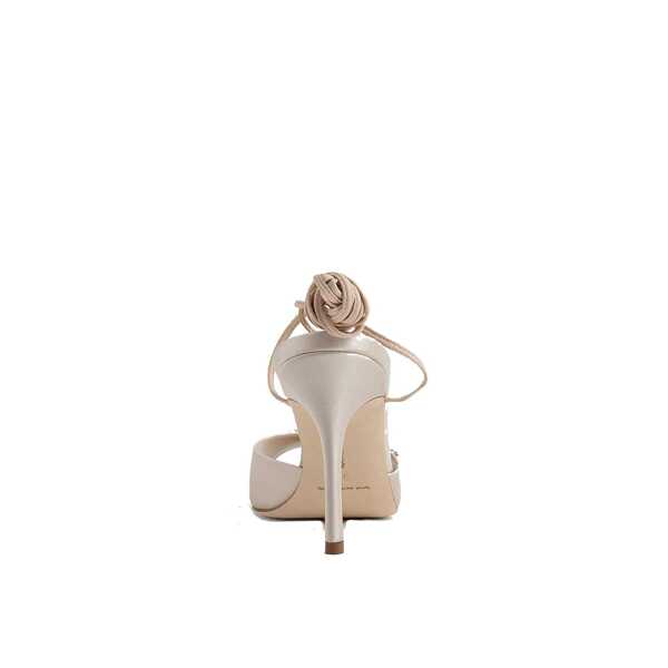 Sandale Manolo Blahnik Manolo Blahnik Plumena 090 Satin Sandals Beige Femei (BM 16505751) 3