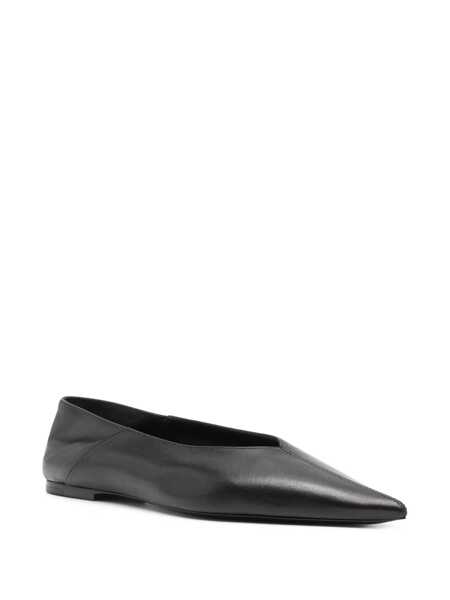 Pantofi fara toc Saint Laurent Saint Laurent Carolyn Nappa Ballerina Flats Black Femei (BM 16505835) 2