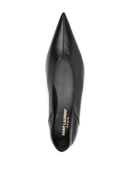 Pantofi fara toc Saint Laurent Saint Laurent Carolyn Nappa Ballerina Flats Black Femei (BM 16505835) 4