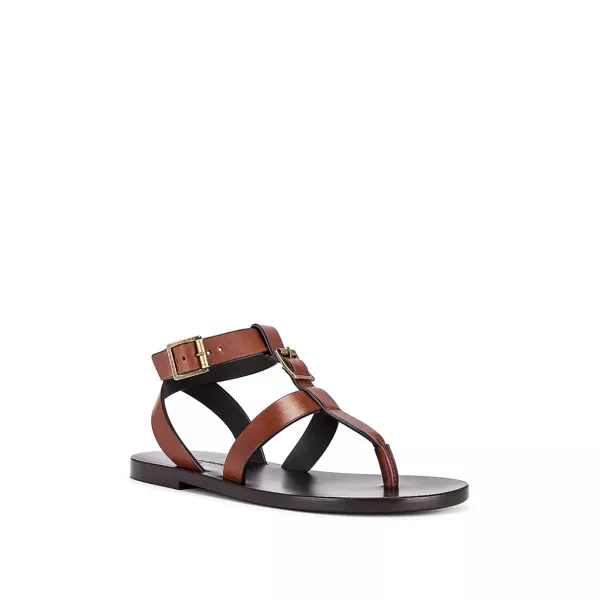 Sandale Saint Laurent Saint Laurent Hardy Leather Sandals Brown Femei (BM 16505844) 2