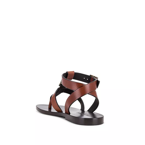 Sandale Saint Laurent Saint Laurent Hardy Leather Sandals Brown Femei (BM 16505844) 3