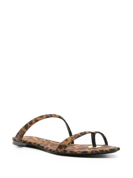 Sandale Saint Laurent Saint Laurent Tanger Flat Sandals Brown Femei (BM 16505847) 2