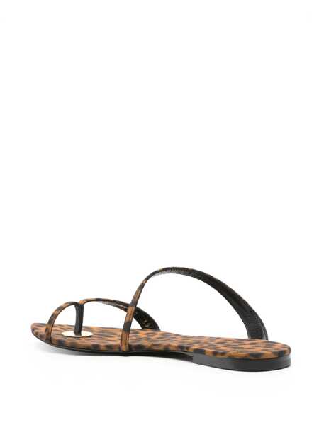 Sandale Saint Laurent Saint Laurent Tanger Flat Sandals Brown Femei (BM 16505847) 3