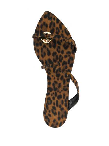 Sandale Saint Laurent Saint Laurent Tanger Flat Sandals Brown Femei (BM 16505847) 4