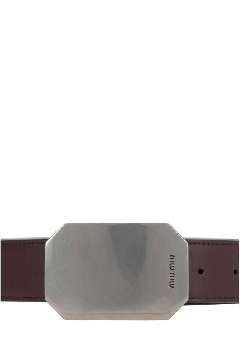 Curele Miu Miu Miu Miu Belt BROWN Femei (BM 16506891) 3