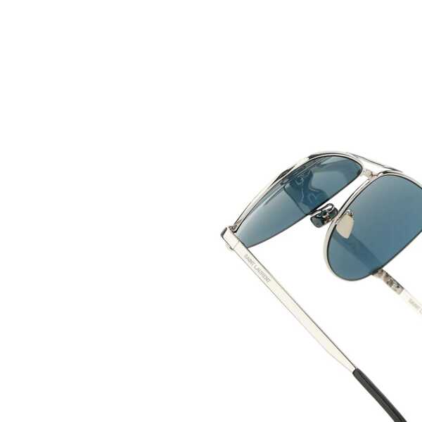 Ochelari de soare Saint Laurent Saint Laurent metal SL 690 DUST Sunglasses Silver Barbati (BM 16512030) 3