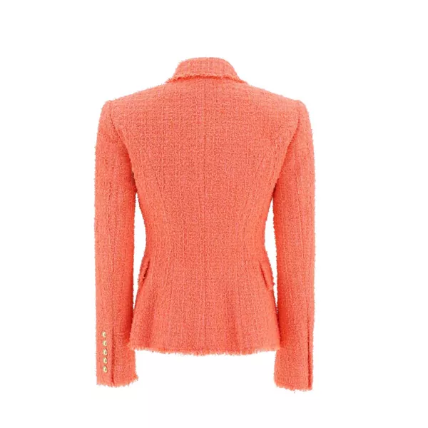 Sacouri Balmain Balmain Double-Breasted Blazer Orange Femei (BM 16512093) 2