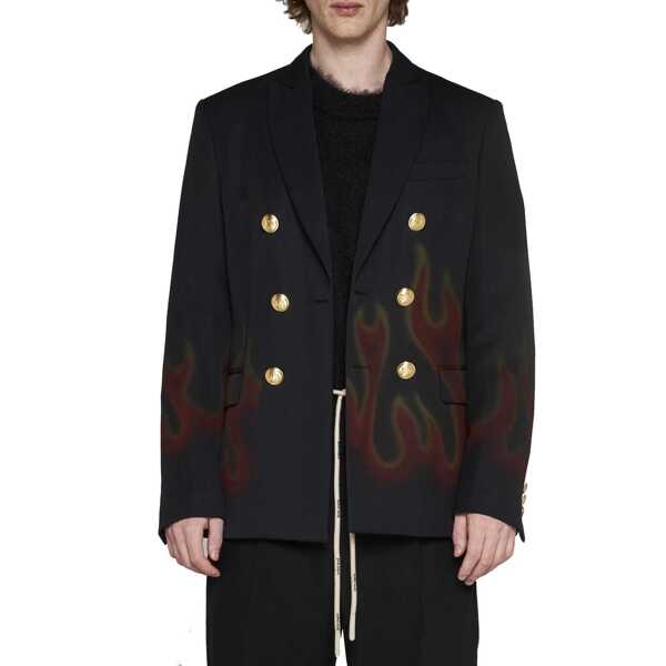 Sacouri Palm Angels Palm Angels Fire Blazer Black Barbati (BM 16512120) 2