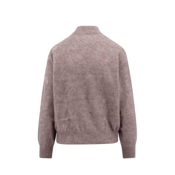 Pulovere Brunello Cucinelli Brunello Cucinelli T-Neck Knit Beige Femei (BM 16512219) 2