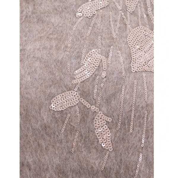 Pulovere Brunello Cucinelli Brunello Cucinelli T-Neck Knit Beige Femei (BM 16512219) 3