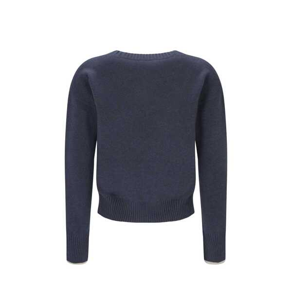 Pulovere Brunello Cucinelli Brunello Cucinelli V Neck Sweater Blue Femei (BM 16512222) 2