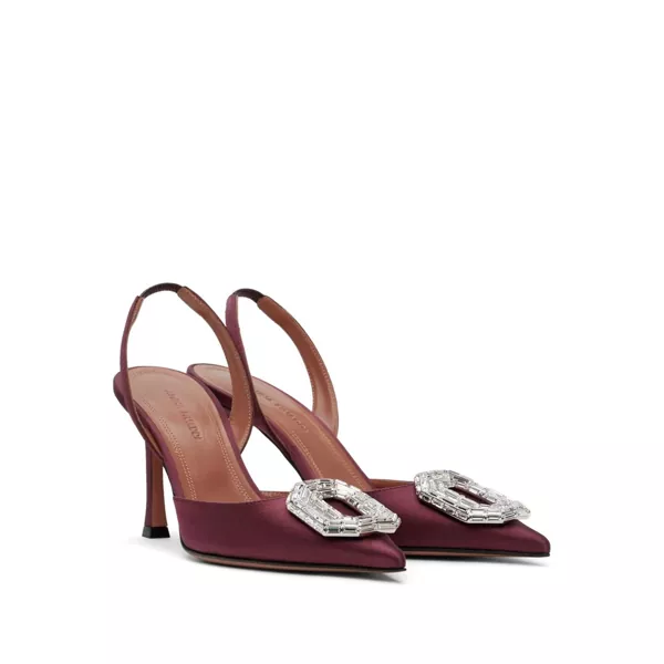 Pantofi cu toc AMINA MUADDI Amina Muaddi Camelia Sling 90 Satin Pumps Red Femei (BM 16512387) 2