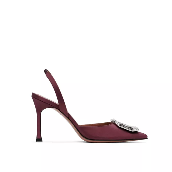 Pantofi cu toc AMINA MUADDI Amina Muaddi Camelia Sling 90 Satin Pumps Red Femei (BM 16512387) 1