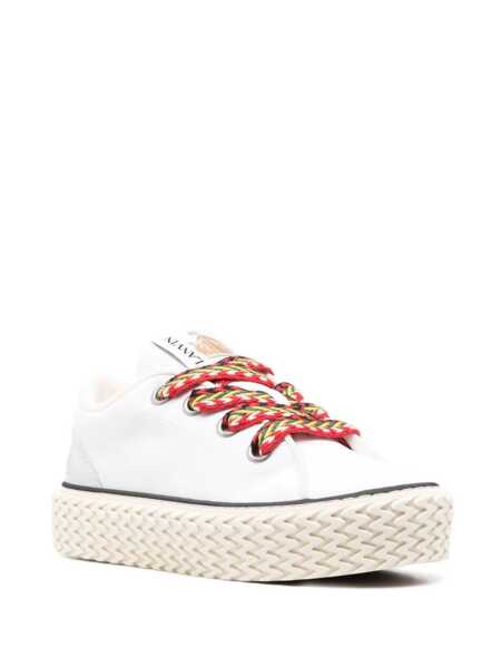Sneakers Lanvin Lanvin Cotton Lace-Up Sneakers White Femei (BM 16512774) 2