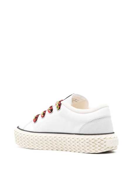 Sneakers Lanvin Lanvin Cotton Lace-Up Sneakers White Femei (BM 16512774) 3