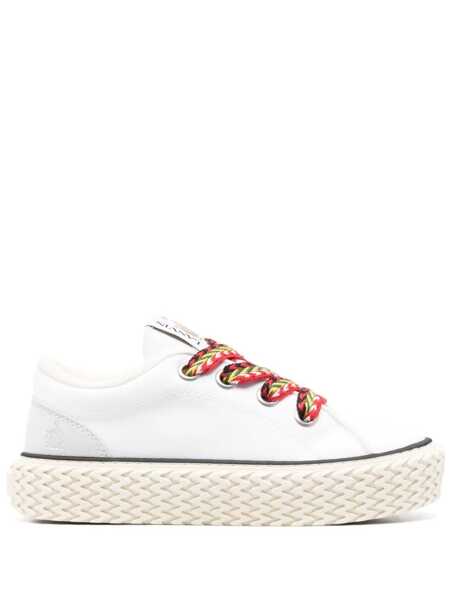 Sneakers Lanvin Lanvin Cotton Lace-Up Sneakers White Femei (BM 16512774) 1