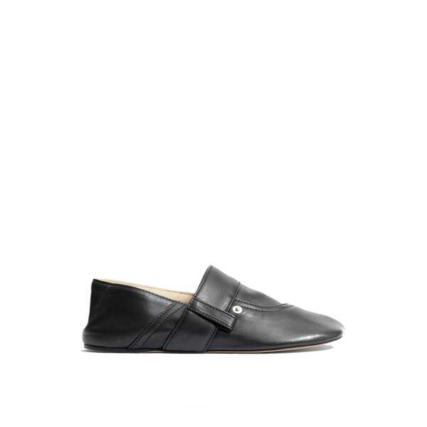 Papuci Loewe Loewe Toy Pocket Leather Slippers Black Femei (BM 16512789) 1
