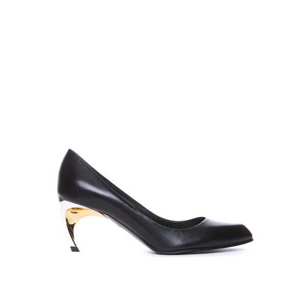 Pantofi cu toc Alexander McQueen Alexander McQueen Armadillo Leather Pumps Black Femei (BM 16512846) 1
