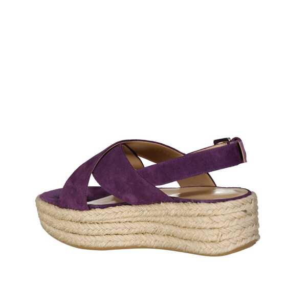 Espadrile Sergio Rossi Sergio Rossi Leather Espadrilles Purple Femei (BM 16512978) 3
