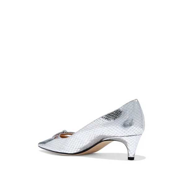 Pantofi cu toc Sergio Rossi Sergio Rossi Isobel 045 Leather Pumps Silver Femei (BM 16513002) 3