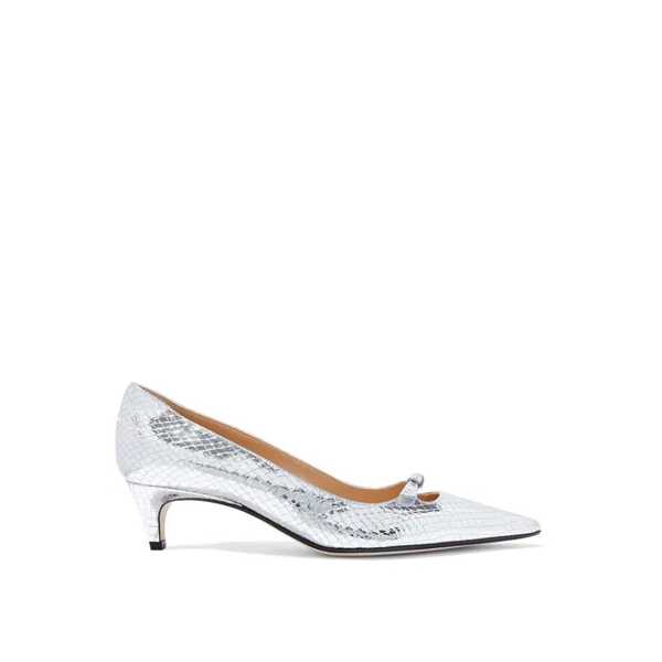 Pantofi cu toc Sergio Rossi Sergio Rossi Isobel 045 Leather Pumps Silver Femei (BM 16513002) 1
