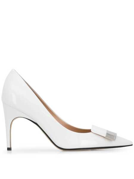 Pantofi cu toc Sergio Rossi Sergio Rossi Leather Pumps White Femei (BM 16513014) 1