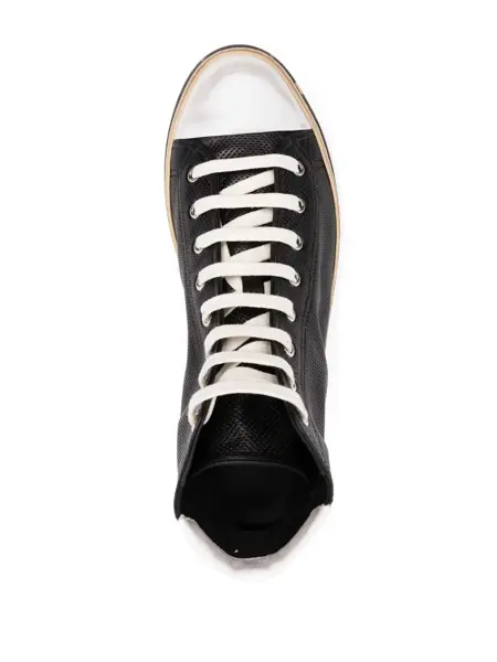 Sneakers Saint Laurent Saint Laurent Malibu Leather Sneakers Black Barbati (BM 16513638) 4