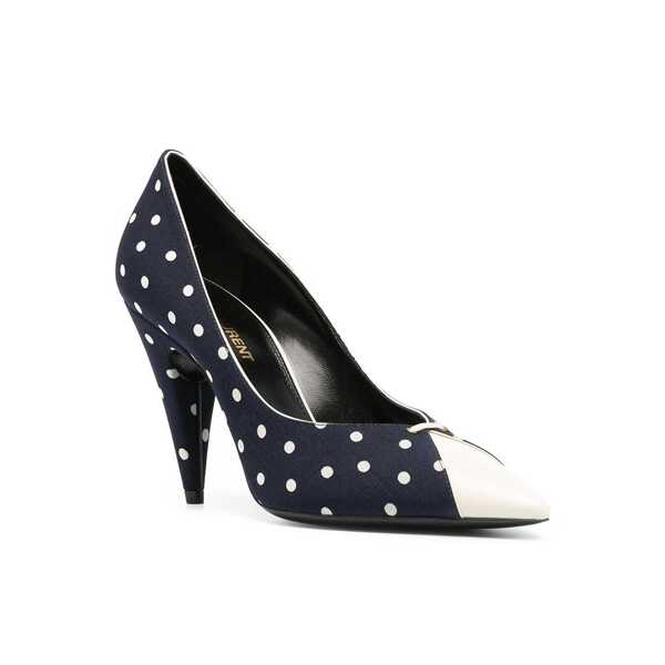 Pantofi cu toc Saint Laurent Saint Laurent Lola Polka Dot-Print Pumps Blue Femei (BM 16513677) 2