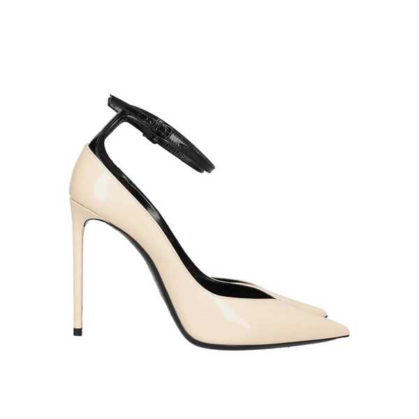 Pantofi cu toc Saint Laurent Saint Laurent Zoe Leather Pumps White Femei (BM 16513680) 1
