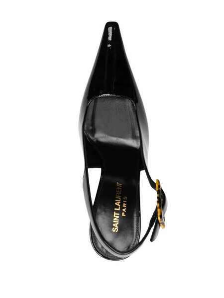 Pantofi cu toc Saint Laurent Saint Laurent Dune Leather Slingback Pumps Black Femei (BM 16513710) 4