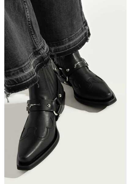 Cizme scurte Ganni Chelsea Western Fitted Boot BLACK Femei (BM 16513926) 2