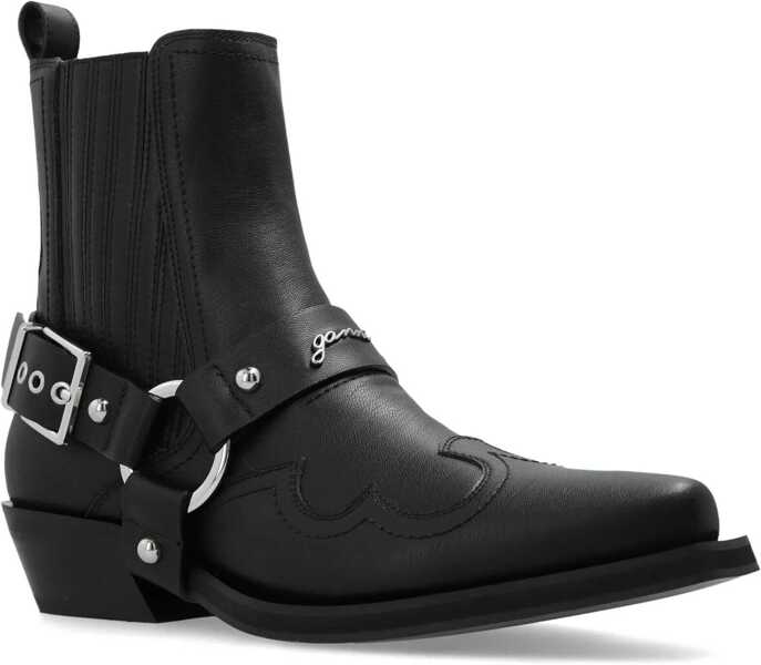 Cizme scurte Ganni Chelsea Western Fitted Boot BLACK Femei (BM 16513926) 4