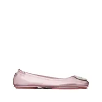 Balerini Tory Burch Minnie Travel Metallic Leather Ballet Flats Femei