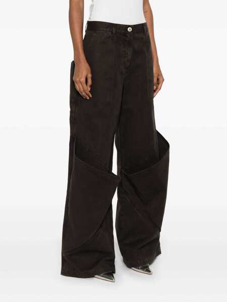 Pantaloni casual THE ATTICO The Attico Gabardine Long Pant Clothing BROWN Femei (BM 16518579) 3