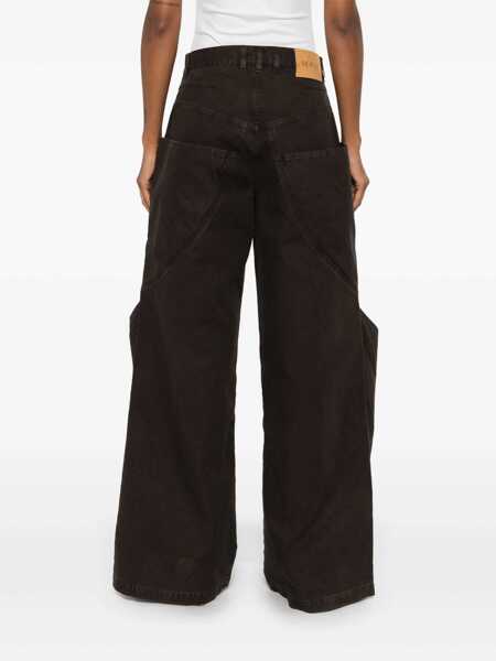 Pantaloni casual THE ATTICO The Attico Gabardine Long Pant Clothing BROWN Femei (BM 16518579) 4