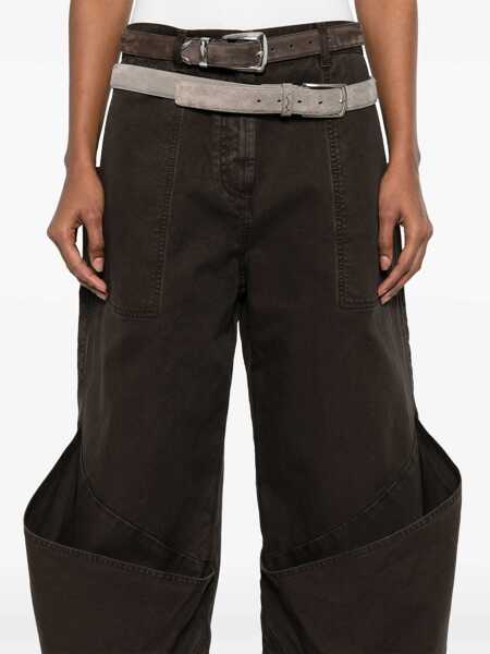Pantaloni casual THE ATTICO The Attico Gabardine Long Pant Clothing BROWN Femei (BM 16518579) 5