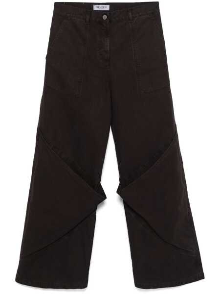 Pantaloni casual THE ATTICO The Attico Gabardine Long Pant Clothing BROWN Femei (BM 16518579) 1