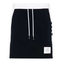 Fuste Thom Browne Mini Skirt W/ Engineered 4 Bar In Blocked Classic Solid Classic Loopback Jersey Clothing Femei