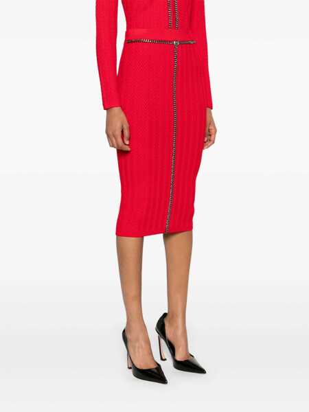 Fuste Elisabetta Franchi Elisabetta Franchi Midi Skirt RED Femei (BM 16531707) 3