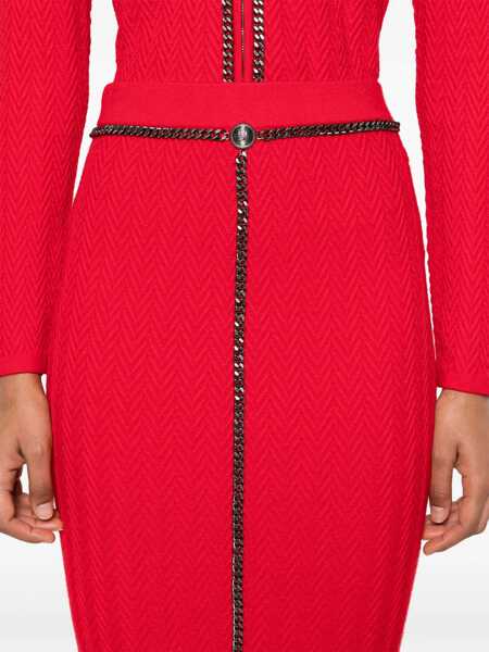 Fuste Elisabetta Franchi Elisabetta Franchi Midi Skirt RED Femei (BM 16531707) 5