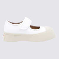 Sneakers Marni White Leather Mary Jane Flats Femei