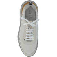 Sneakers Brunello Cucinelli pentru Barbati - Sneakers Brunello Cucinelli Leather Sneakers 646362808869GRIGIO CH/PANAMA/AMBRA Barbati (BM 16538793) - B-mall.ro
