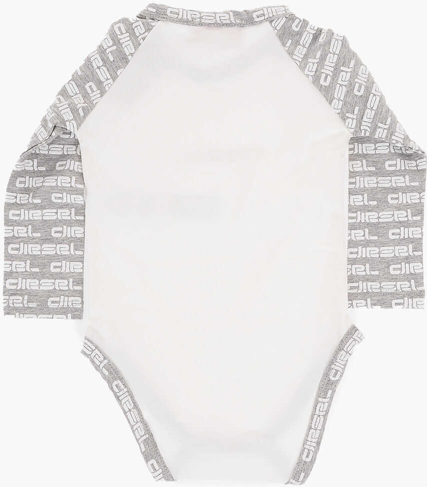 Caciuli Diesel All-Over Printed Ujerbox-Nb Body Beanie And Bib Set White Baieti (BM 16538895) 4